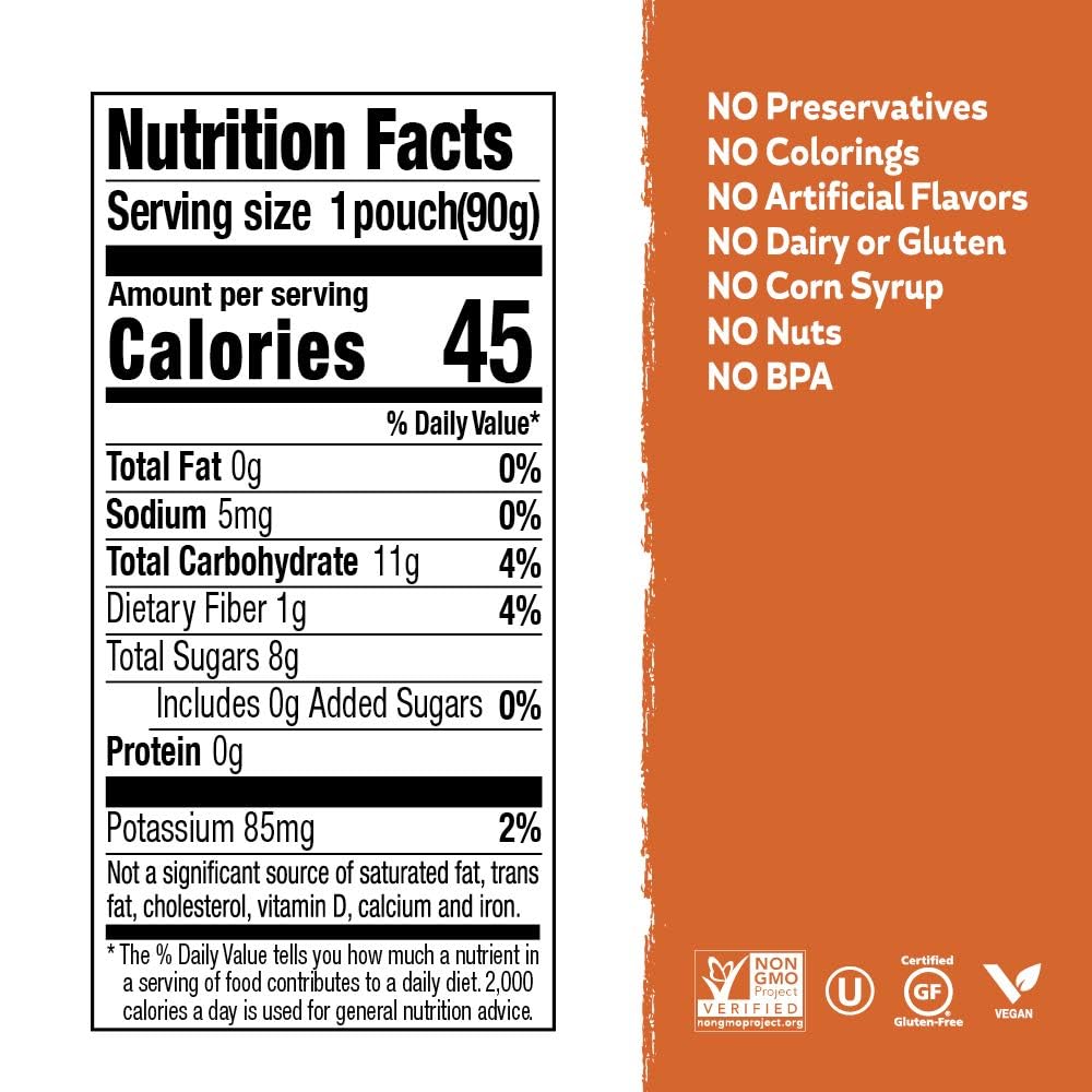 Buddy Fruits Peach & Carrot / 3.2 Ounce (Pack of 18) / 1 Meals