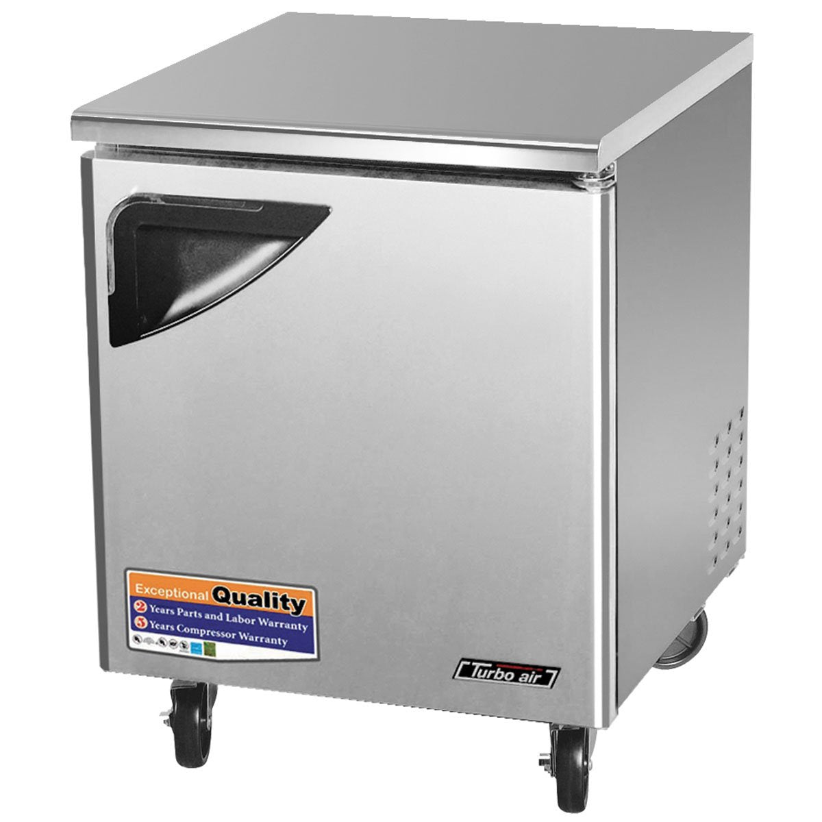 TUR-28SD, 27" Wide Undercounter Refrigerator by Turbo Air – 7.0 cubic_feet, Stainless-Steel, Model Turbo Air TUR-28SD