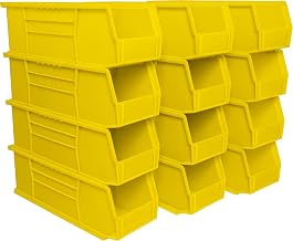 Akro-Mils 30234 AkroBins Plastic Storage Bins, 15"x5"x5", Yellow, 12-Pack