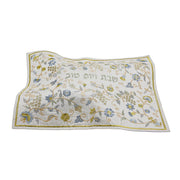 Emanuel Yair Embroidered Silk Challah Cover, Grape Vine Motif, Gold CMG-35