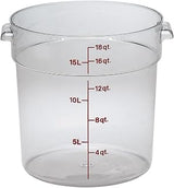 Cambro 18 qt. Camwear Round Food Storage Containers, 6PK Clear RFSCW18-135