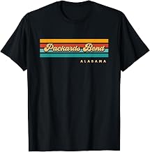 Vintage Sunset Stripes Packards Bend, Alabama T-Shirt