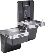 Global Industrial Wall Mount Bi-Level Refrigerated Bottle Filling Station,