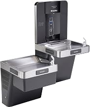 Global Industrial Wall Mount Bi-Level Refrigerated Bottle Filling Station,