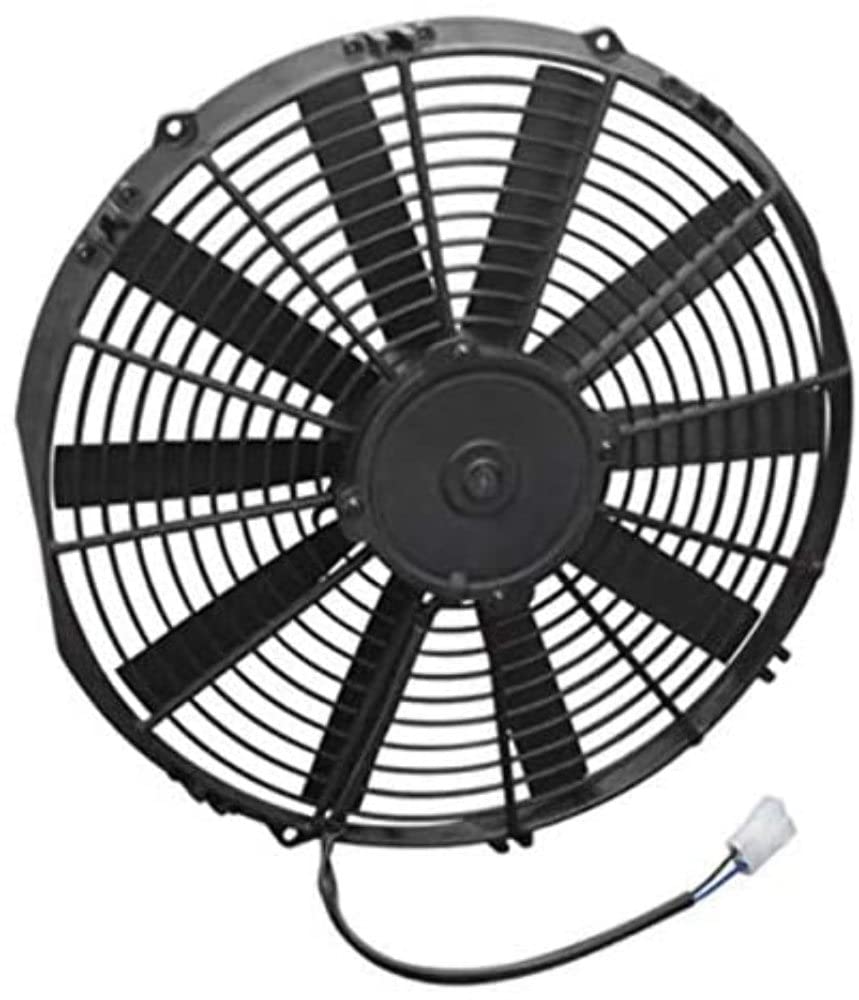 14.0 Inch Med Profile Fan/Pusher 1274Cfm by Spal – Stock, Plastic, Black, Model 30101510
