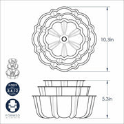 Nordic Ware Tiered Bundt, 3-Piece Set / Twilight Blue / 3.0 cups Bundt Pans