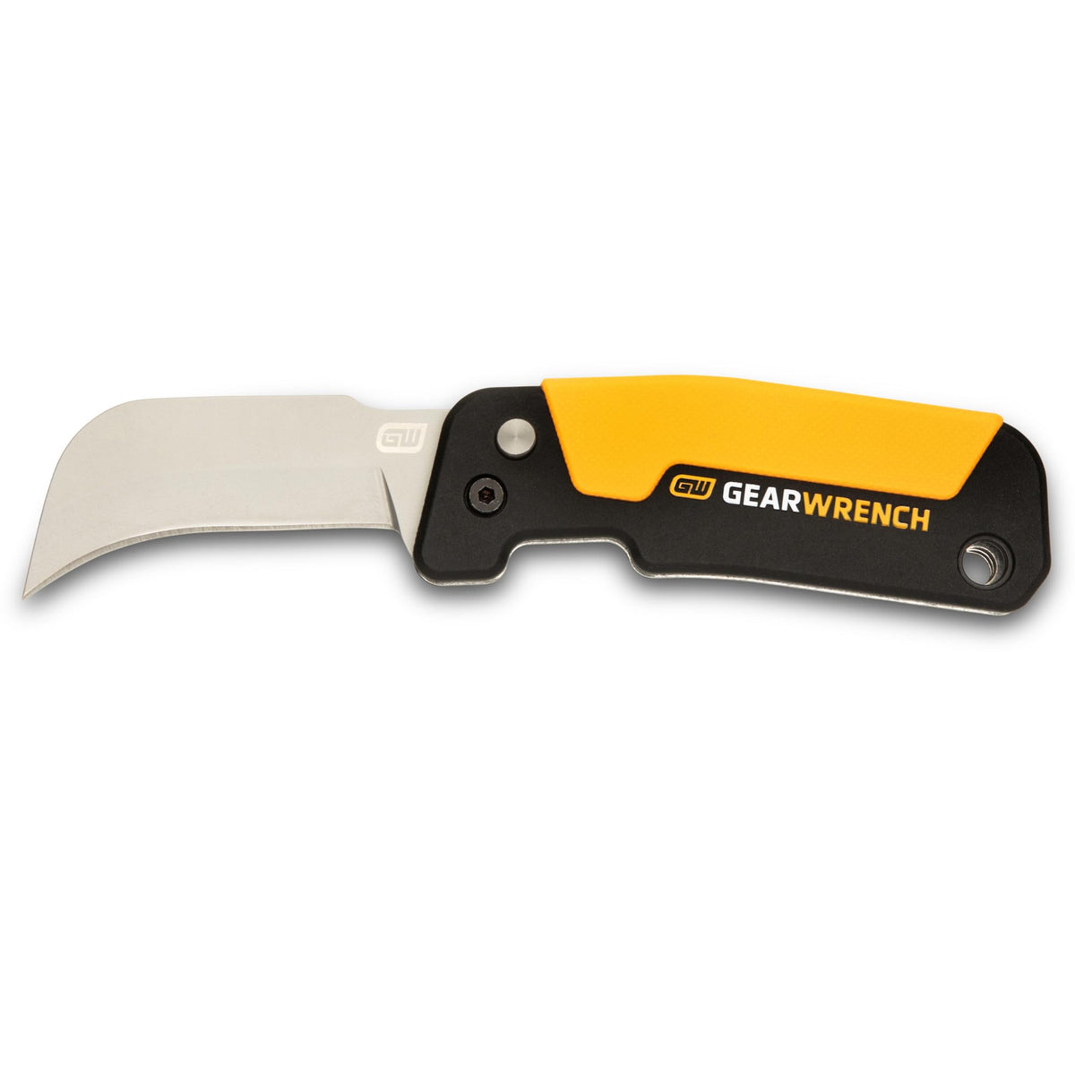 Lineman Folding Hawkbill Knife by GEARWRENCH – Molten Orange & Black, Model GWKHBFDS