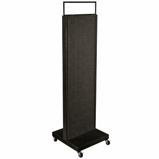 Pro Series Two-Sided Pegboard Floor Display by Azar Displays – Plastic, Black, Model 700800-BLK