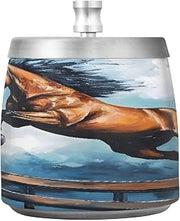 Horse Hurdles Splash Ashtray with Lid, Outdoor Ashtrays for Patio