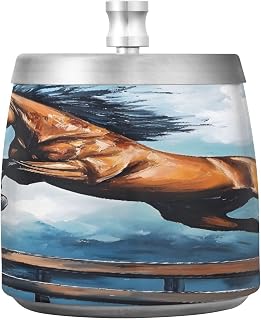 Horse Hurdles Splash Ashtray with Lid, Outdoor Ashtrays for Patio