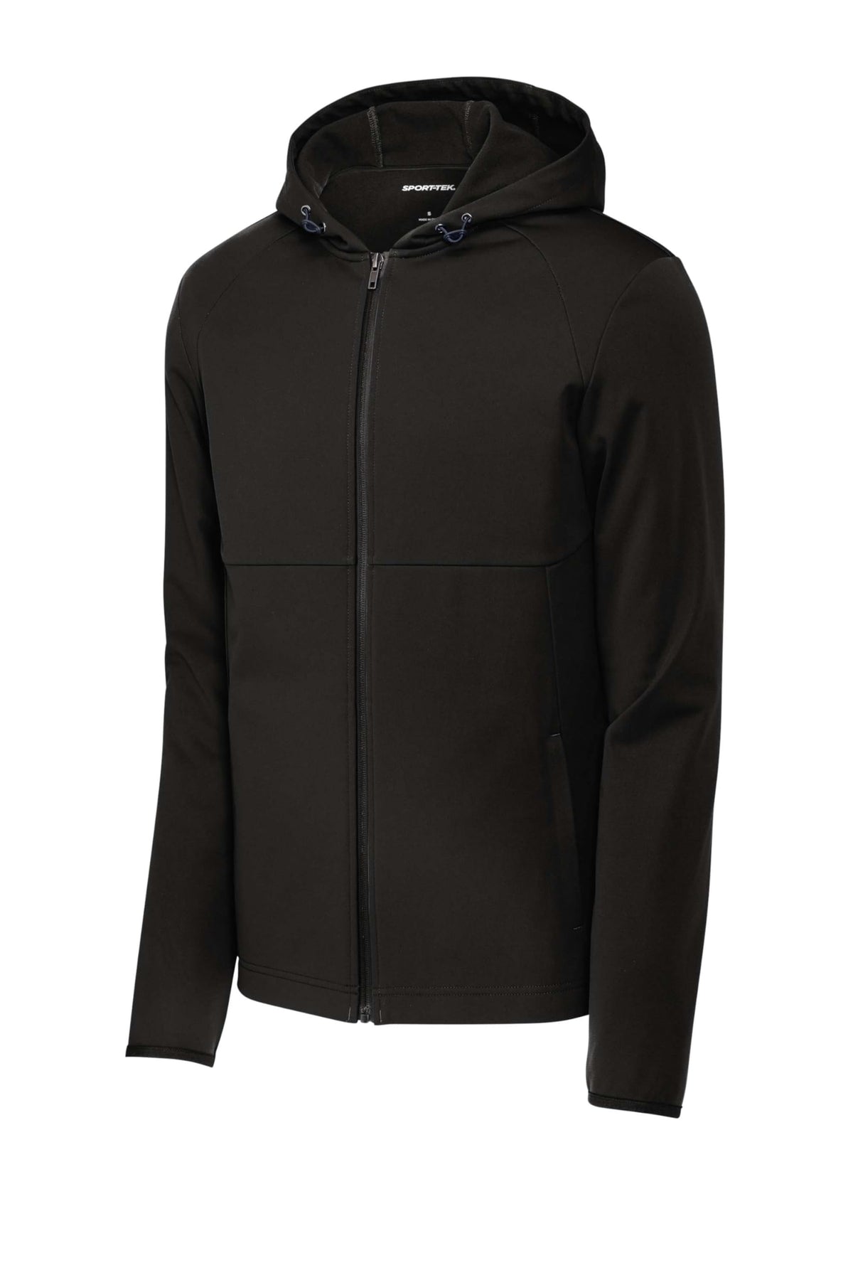 Unisex Hooded Soft Shell Jacket by SPORT-TEK – 4X-Large, Deep Black, Model ST980