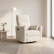 Corduroy Swivel Glider Recliner with 360-Degree Swivel by Starlight Canyon Home – Corduroy, Beige