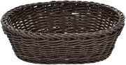 Wicker Bread Basket Dark Brown Oval - 10-1/8"L x 7-7/8"W x 3-1/8"H
