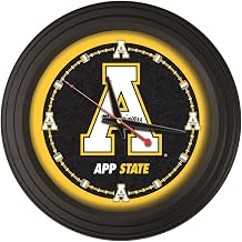 Holland Bar Stool ClkNL15BKAppStU 15 in. Appalachian State University Logo Traditional Wall Clock - Black