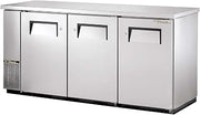 True S/S 2-Solid Door 4-Shelf Back Bar Cooler for 150 6-Packs