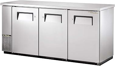 True S/S 2-Solid Door 4-Shelf Back Bar Cooler for 150 6-Packs