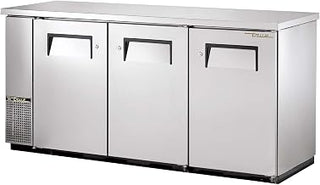 True S/S 2-Solid Door 4-Shelf Back Bar Cooler for 150 6-Packs