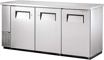 True S/S 2-Solid Door 4-Shelf Back Bar Cooler for 150 6-Packs