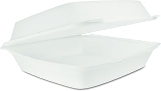 Dart 110HT1 Extra Large Perforated Foam Hinged Container, 10.25 in (Case of 200)