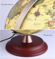 Retro Led Light Antique Rotating Globe with Stand Wood Base Globe... by xdgFHsy – One Size, Resin, A, Model xdgFHsy