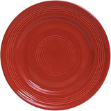 Tuxton China CQA-074 Plate, 7-1/2" Diameter, Round, Wide Rim, Microwave and Dishwasher Safe, Oven Proof, Fully Vitrified, Ceramic, Concentrix, Cayenne, Pack of 24