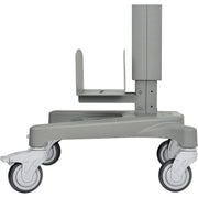 Height Adjustable Mobile Sit-Stand Computer Workstation by Global Industrial – Metal/Plastic, Gray, Model 695436