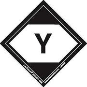 Labelmaster LQMMY Quantity Label, "Y", 50 mm x 50 mm, Paper, (Pack of 500)