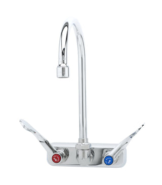 B-1146-04 Wall Mount Workboard Faucet with 4-Inch Centers by T&S Brass – Brass, Model B1146-04