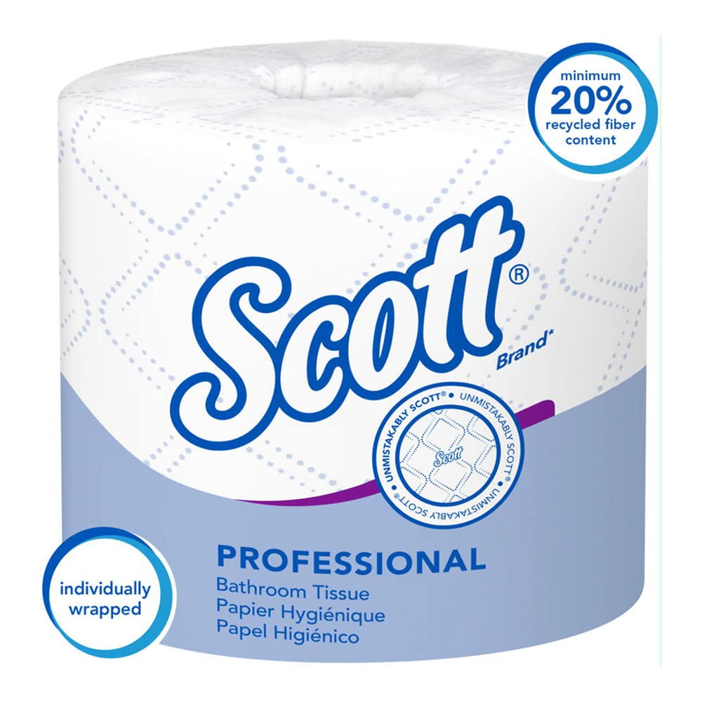 KCC04460 - Scott 2ply Standard Roll Bath Tissue by Kimberly-Clark – 80 Rolls, Recycled Fiber, White, Model 1998707