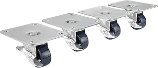 Krowne 28-169S Plate Caster, 4" x 5" Plate, 2" Diameter Wheel with Brake, 220 lbs Load Capacity per Caster (Set of 4)‍​​‌‌​‌‍​​‌‌​​‍​​‌‌‌‌​‍​‌​​‌​‍​​‌‌‌‌‍​​‌‌‌‌‍​​‌‌​​‍​​‌‌‌‌‍​​‌​‌‌‍​​​‌‌‌‍​​‌‌​​