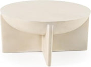 Elsa - Modern Oyster Concrete Round Coffee Table