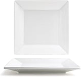 Front of the House DDP055WHP22 FOH, Square Kyoto Plate, 1" Height, 9" Width, 9" Length, Bright White (Pack of 6)