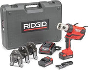 RIDGID 70138 RP 350 ProPress Pressing Tool and Battery Kit with 18-Volt Battery, Charger, MegaPress Press Tool Jaws (1/2" to 1"), and Case