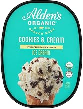 Aldens Organic Cookies and Cream Ice Cream, 48 Fluid Ounce - 3 per case.