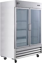 Nexel Reach In Freezer, 2 Glass Doors, 47 Cu. Ft.
