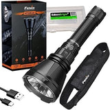Fenix HT18R V2.0 3700 Lumen Rechargeable Long Range LED Flashlight Thrower Dual Switch Instant Turbo Hunting Search Rescue Tactical with EdisonBright Acc case