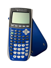 Inc. TI-84 Plus Silver Edition Blue Graphing Calculator (Packaging may vary) by Texas Instruments – Small, Plastic, Blue,Silver, Model FBA_TI-84PLUSBLUE