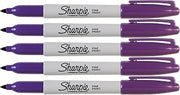 Sharpie Purple Markers, Fine Point Tip, Permanent Markers, 5-Count
