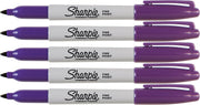 Purple Markers by Sharpie – 1 Count (Pack of 5), Plastic (Body), Felt (Tip), Purple, Pack of 5, Model fnepurple