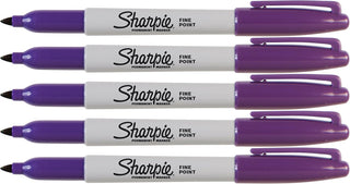 Purple Markers by Sharpie – 1 Count (Pack of 5), Plastic (Body), Felt (Tip), Purple, Pack of 5, Model fnepurple