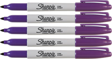 Purple Markers by Sharpie – 1 Count (Pack of 5), Plastic (Body), Felt (Tip), Purple, Pack of 5, Model fnepurple