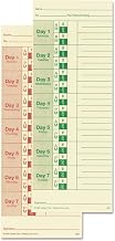 Weekly Time Cards for 2121 Time Clocks, 100 Pack (M2-100) | For Lathem 2121 / Side Print Time Clocks