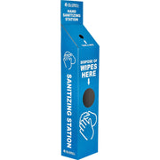 Floor Standing Sanitizing Wipe Station by Global Industrial – Cardboard, Blue, Model TWDPB-4511