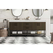 Caroline Bathroom Vanity Mocha Brown by Lighting Design – Wood, Mocha Brown, Model 5608963