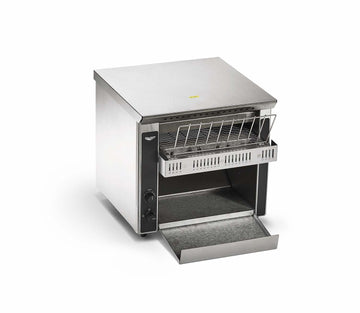 Horizontal Conveyor Toaster by Vollrath – 14-3/16" x 14-1/2" x 16-1/2", Stainless Steel, Silver, Model CT2H-120250