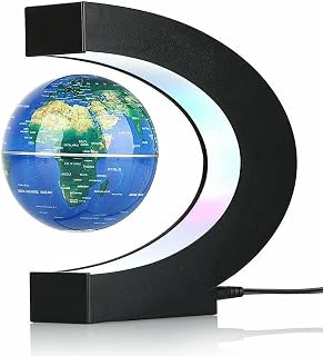 Magnetic Levitation Globe with LED Light, Desktop Decorations, Unique Gift | Father's Day Gifts, Stunning Visuals, Atmospheric Lighting, Perfect Gift, Compact & Stylish, Valentine's Day Gifts
