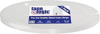 Aviditi Tape Logic Double Sided Mounting Foam Strips, 3 x 1 Inch, 1/16" Thick, White - for Crafts, Home and Office Use (1 Roll of 324 Strips)