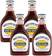 Sweet Baby Ray's Sauce and Marinade, Kickin' Bourbon 16 Fl Oz (Pack of 4)