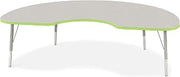 Jonti-Craft Berries 6423JCE130 Kidney Activity Table - 48" X 72", E-Height - Freckled Gray/Key Lime/Gray