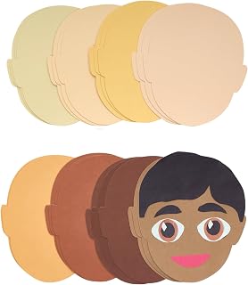 Colorations Colors Like Me Faces, Set of 24, 4 Colors, Glossy Card Stock